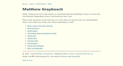 Desktop Screenshot of matthewgraybosch.com